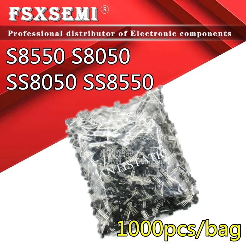 1000 бр./лот S8050 S8050D S8550 S8550D SS8550D SS8550 SS8050 SS8050D сила транзистор TO-92 Изображение 0