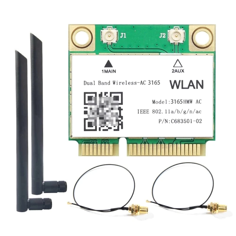 3165HMW AC 600 карта BT4.0 WiFi мини адаптер, PCIE двойна лента безжичен 5G Изображение 0