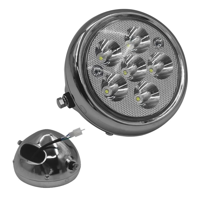 5-инчов led кръгла лампа 12 v-80, 6 топки, led кръгли фара за Citycoco, модифицирани аксесоари, резервни части Изображение 0