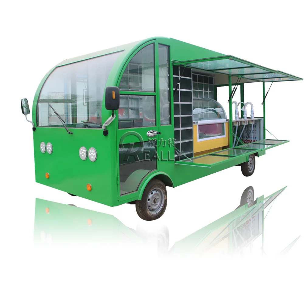 В наличието на електрически пътуващ камион за бързо хранене, градинска количка за продажба на чай и сладолед с мехурчета, домакинът с кухненски концесионна зона, количка за хранене Изображение 0