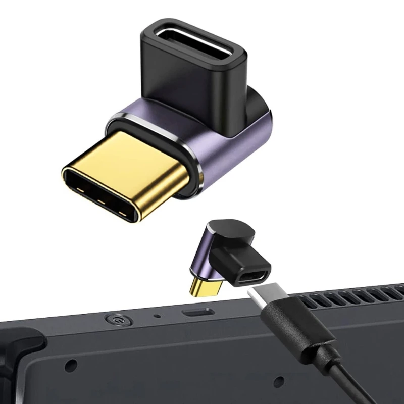 Дясното USB адаптер C 90 ° Магнитен удължител тип C нагоре и надолу на 40 Gbit/с 8к Директен доставка Изображение 0