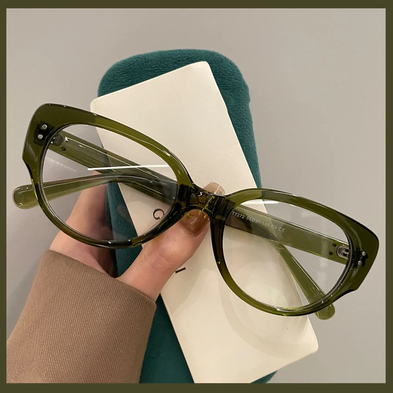 Модни Очила За Късогледство със Защита от Синя Светлина, Очила с Кошачьими Уши, Рамки за КОМПЮТРИ, Оптични Очила за Късогледство, Предписани Очила с Диоптриями от 0 до -4,0 Изображение 0