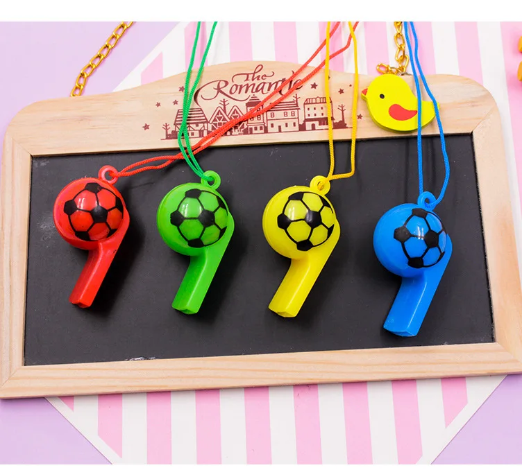 1БР случаен цвят Гореща разпродажба мини-свирка за черлидинга детски подаръци Пластмасов мултифункционален с въже, детски футболен свирка за ръгби Изображение 1