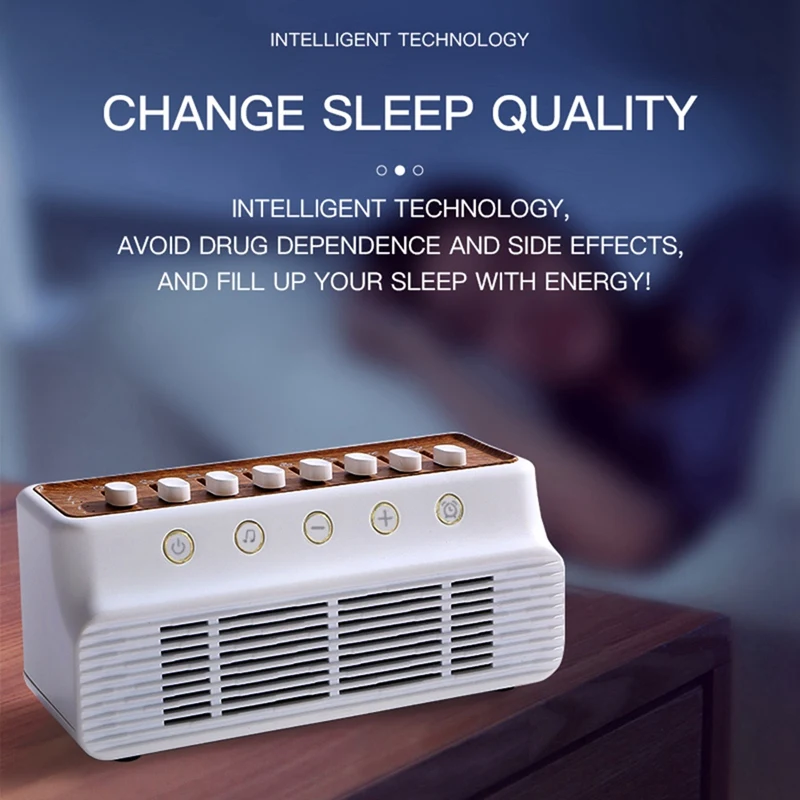 Bluetooth високоговорител за сън, машината с бял шум, 8 природни звуци, музикални ковчег, улучшающая сън за коледни подаръци Изображение 1