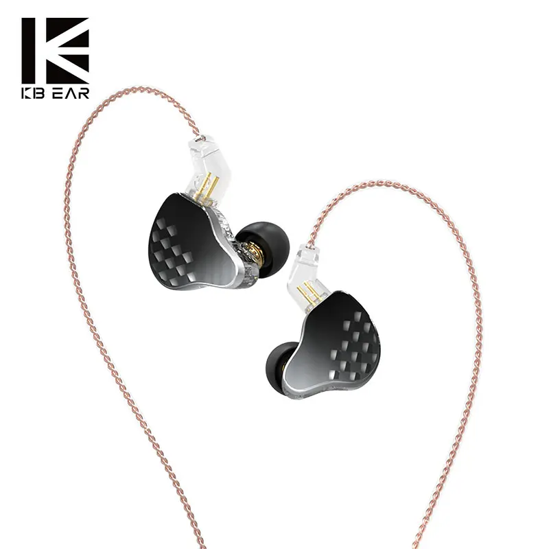 KBEAR Робин ушите, жични слушалки, монитор HI-Fi IEMs, хибриди 1DD + 4BA, бас стерео слушалки с подвижен микрофонной слушалки Изображение 1