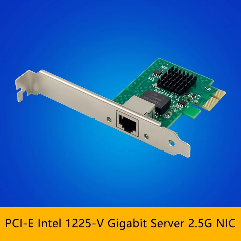 Мрежова карта I225-V, Pci-E сървър мрежова карта Intel I225 2.5 G Ethernet за настолни компютри Изображение 1