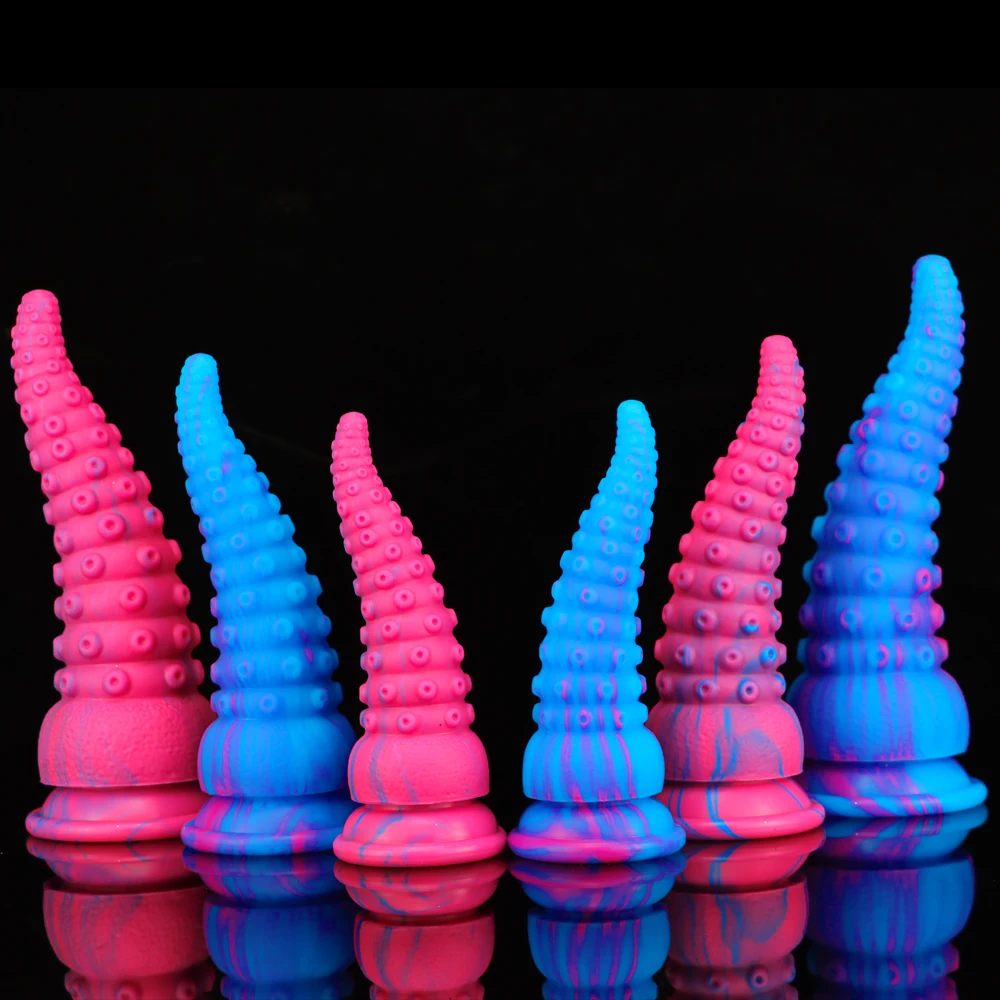 Силиконово щупальце октопод, огромен вибратор под формата на животински, Цветни вибратор-чудовище, Масаж на простатата, Анален анален накрайник, секс играчки за жени, играчки за възрастни Изображение 1
