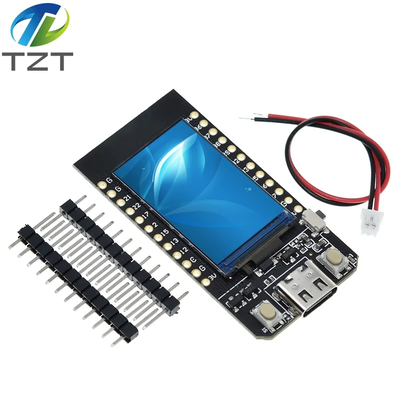 T-дисплей ESP32, който е съвместим с Wi-Fi и Bluetooth, такса за разработка на модул, 1,14-инчов LCD такса управление на CH9102 за Arduino Изображение 2