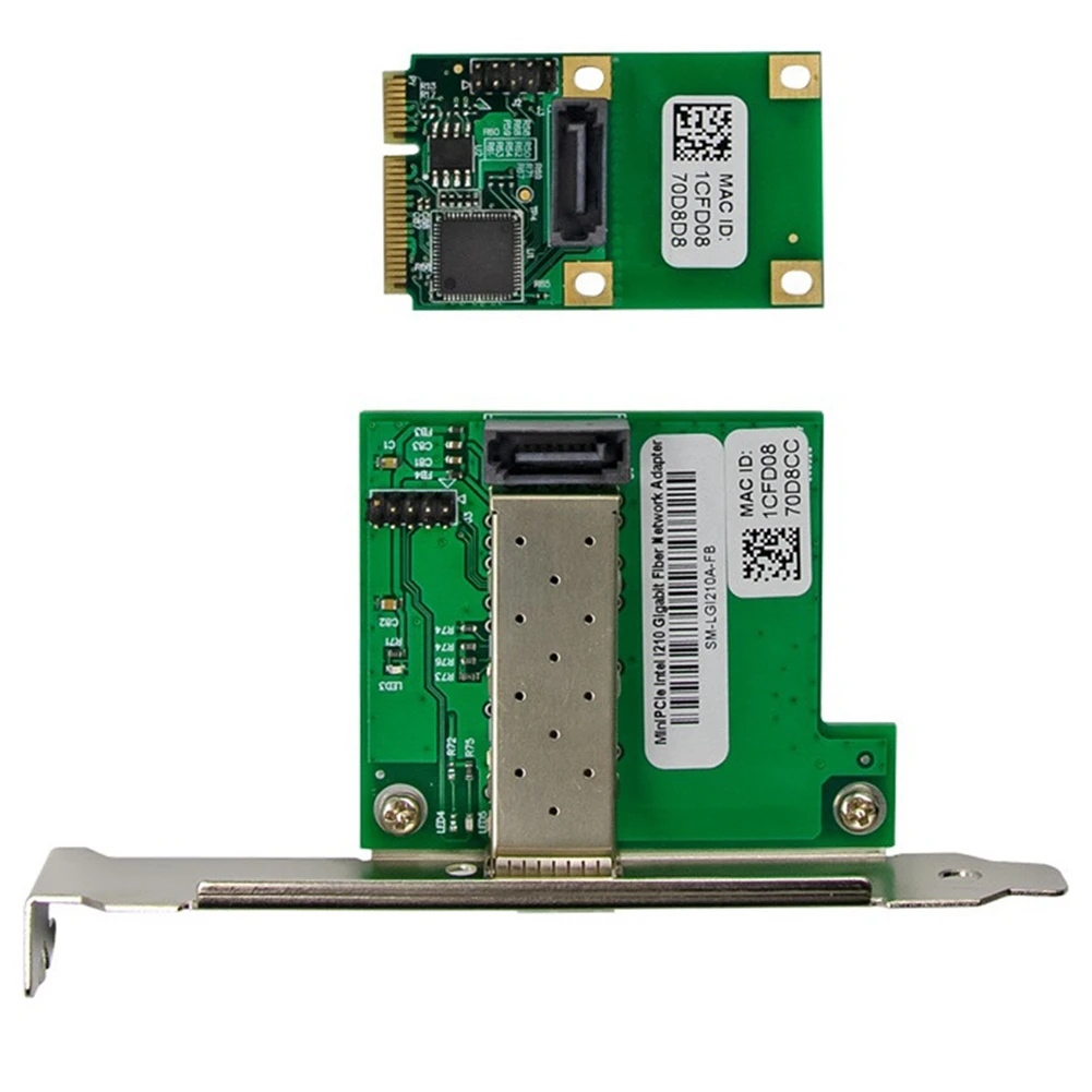WGI210AS mini PCIe мрежова карта гигабита един port SFP сървър мрежова карта I210-Ф1 промишлена мрежова карта клас  Изображение 2