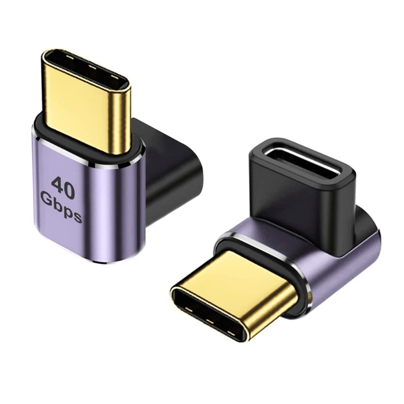 Дясното USB адаптер C 90 ° Магнитен удължител тип C нагоре и надолу на 40 Gbit/с 8к Директен доставка Изображение 2