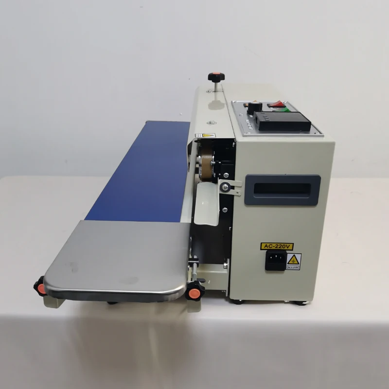 Машина за запечатване на хоризонтални фолио, опаковъчна машина за пластмасови торбички, машина за постоянно запечатване на лентата с контрол на температурата Изображение 2