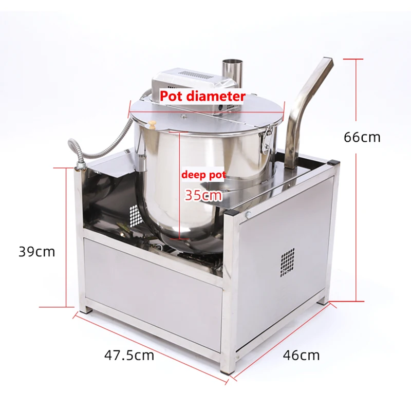 Машина за приготвяне на пуканки с електромагнитни отопление на търговски газова машина за приготвяне на пуканки с електрическо отопление машина за приготвяне на пуканки Изображение 2