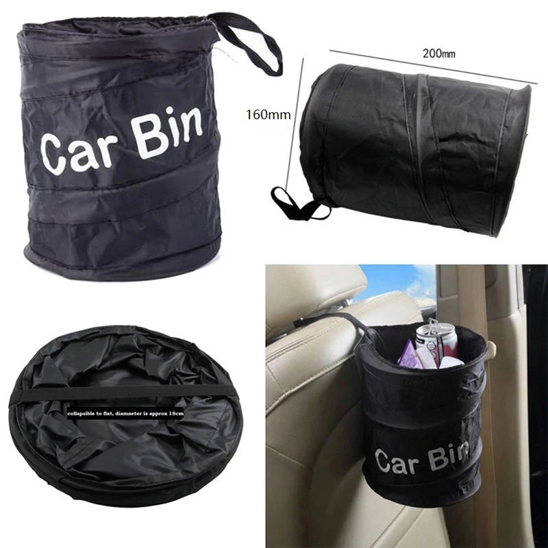 Складное кола кофа за боклук, джобно кола кофа за боклук, всплывающая водоустойчива чанта, кош за отпадъци, аксесоари за интериор на автомобил Изображение 2