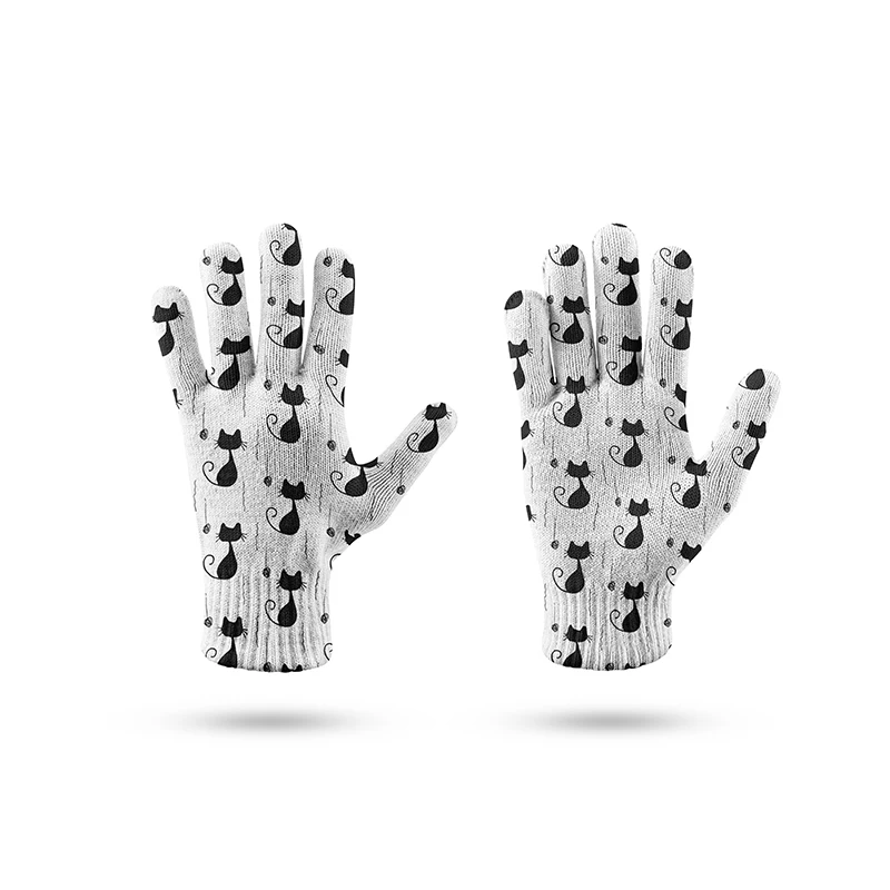 Сладки ръкавици без пръсти с анимационни модел, наградата на ръкавици със сензорен екран, забавен коледен подарък, есенно-зимни нескользящие възли ръкавици Изображение 2