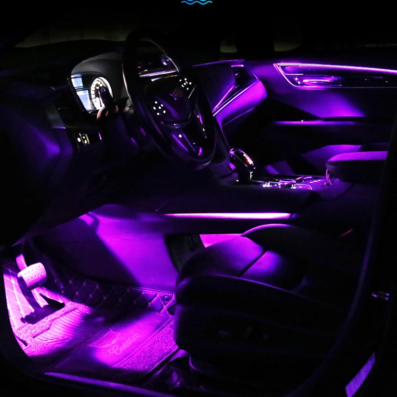 64 Цвят на Дифузна Светлина на Лампата За Cadillac XTS ATS XT4 XT5 XT6 CT4 CT5 CT6 Атмосфера Разширено Светлина Украса Лампи Светлината Изображение 3