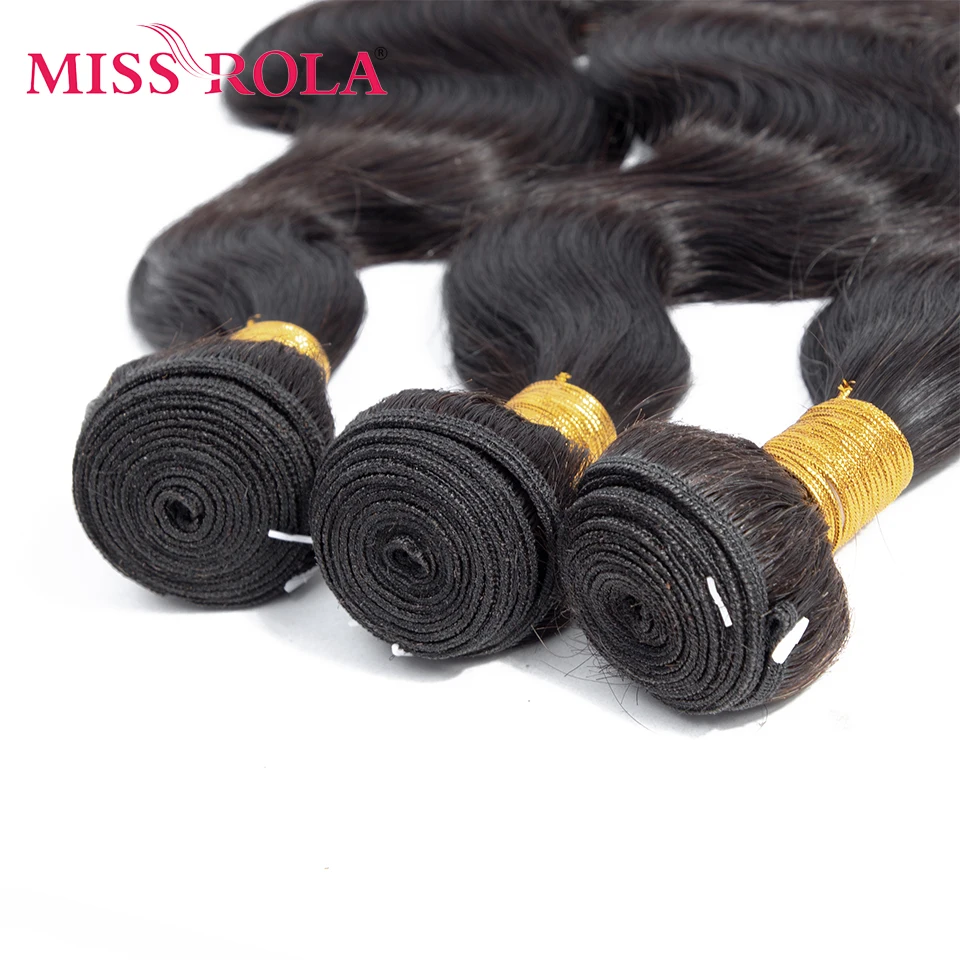 Miss Rola Hair Бразилски косата тъкане на греди от 100% човешка коса обемна вълна 8-26 инча Естествен цвят 1/2/3/4 снопчета коса Remy Изображение 3