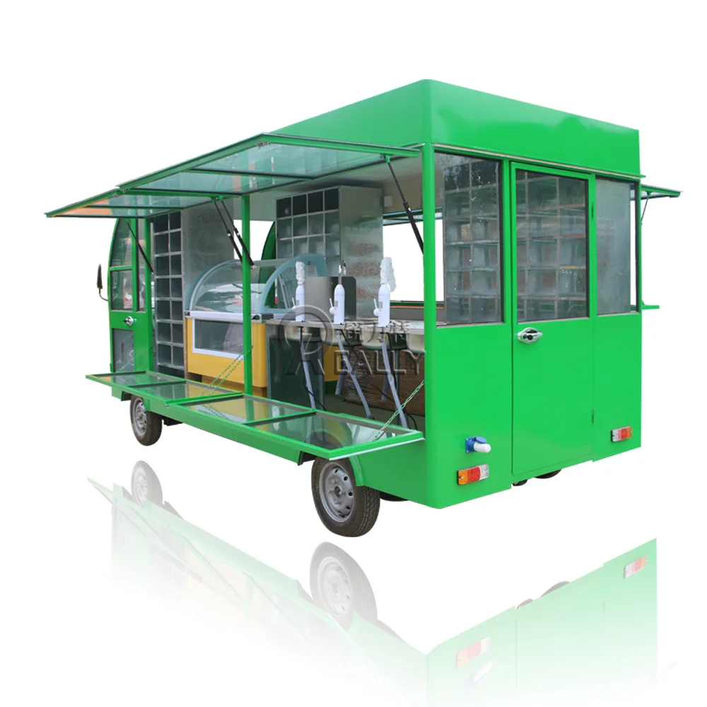 В наличието на електрически пътуващ камион за бързо хранене, градинска количка за продажба на чай и сладолед с мехурчета, домакинът с кухненски концесионна зона, количка за хранене Изображение 3