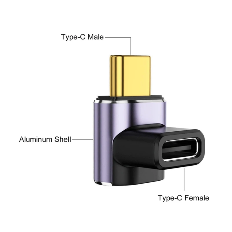 Дясното USB адаптер C 90 ° Магнитен удължител тип C нагоре и надолу на 40 Gbit/с 8к Директен доставка Изображение 3