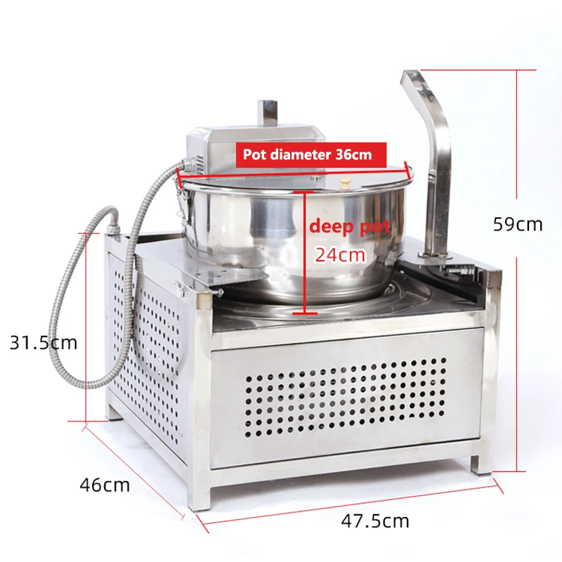 Машина за приготвяне на пуканки с електромагнитни отопление на търговски газова машина за приготвяне на пуканки с електрическо отопление машина за приготвяне на пуканки Изображение 3