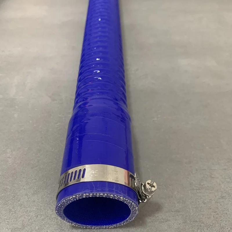 Син универсален силикон гъвкав маркуч ID32-50mm, 2 затягане, тръба радиатор, тръба за всмукване на въздух, високо налягане и температура Изображение 3