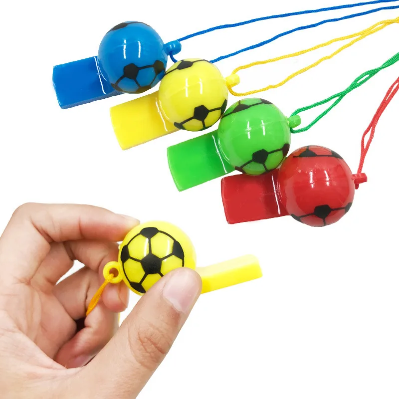 1БР случаен цвят Гореща разпродажба мини-свирка за черлидинга детски подаръци Пластмасов мултифункционален с въже, детски футболен свирка за ръгби Изображение 4