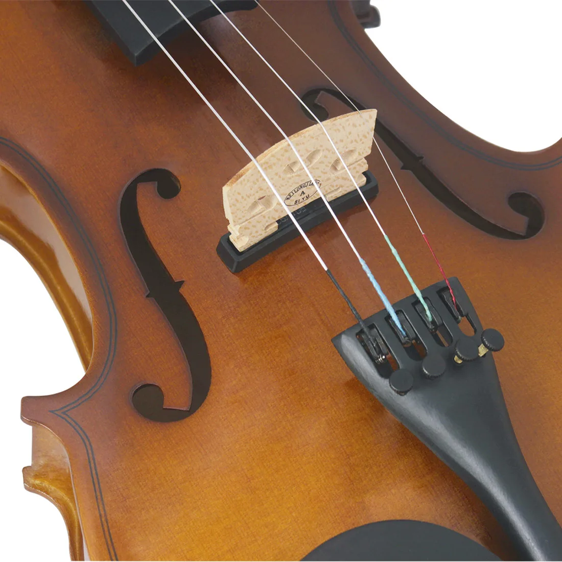 Astonvilla AV-E03 4/4, электроакустический еквалайзер за цигулка, корпус от клен, акустична цигулка с калъф, струни за лък, едно ударение, плат за тунер Изображение 4