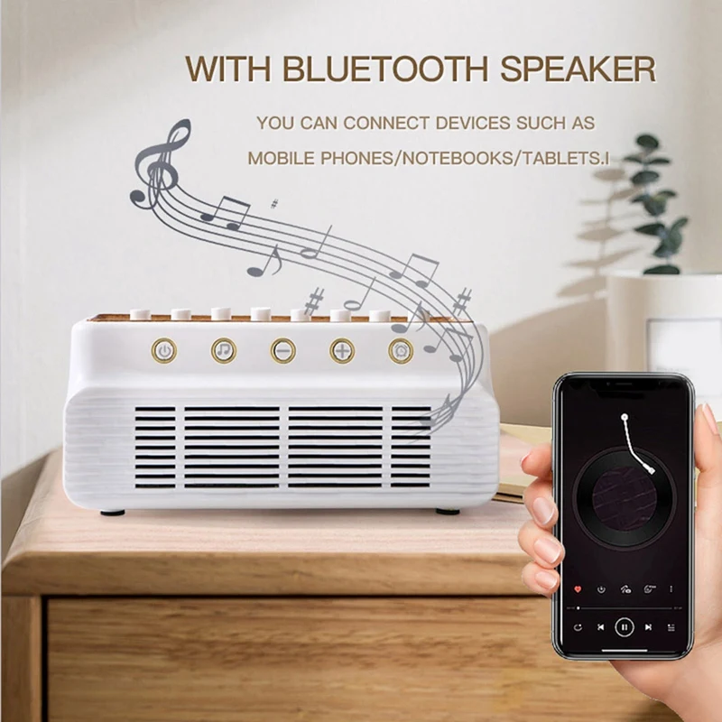 Bluetooth високоговорител за сън, машината с бял шум, 8 природни звуци, музикални ковчег, улучшающая сън за коледни подаръци Изображение 4