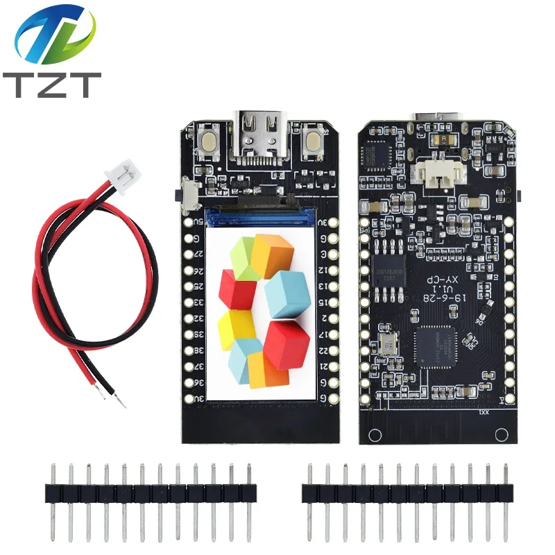 T-дисплей ESP32, който е съвместим с Wi-Fi и Bluetooth, такса за разработка на модул, 1,14-инчов LCD такса управление на CH9102 за Arduino Изображение 4