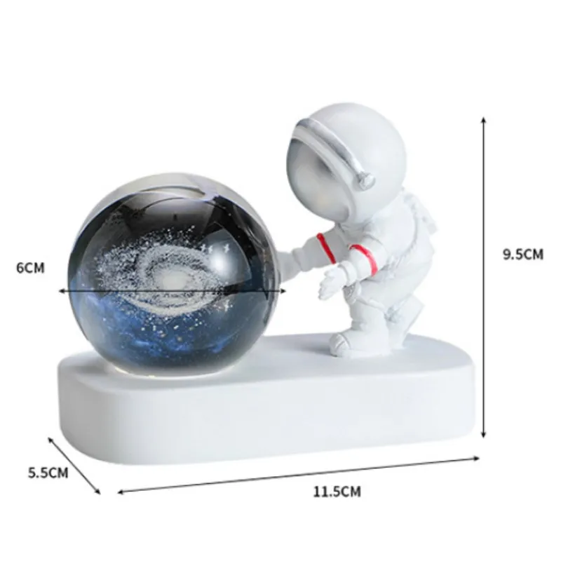 Кристална топка, лека нощ, Кристална астронавт, планетата, Глобус, топка на Слънчевата система с 3D лазерно гравиран, USB led лампа, подарък за рожден ден Изображение 4