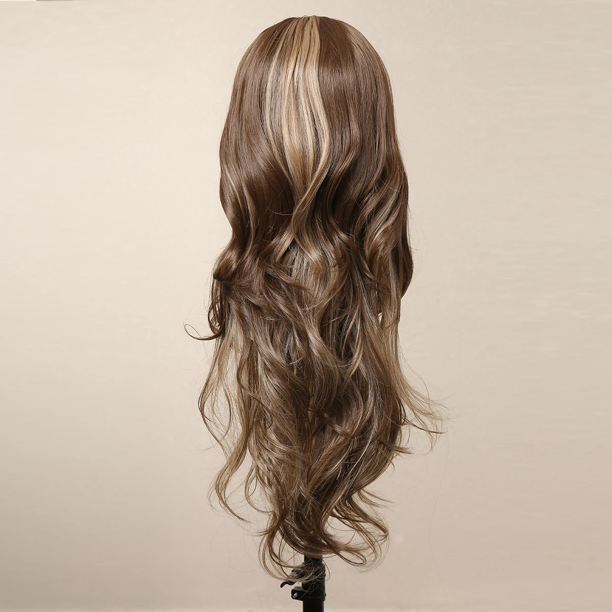Къдрава синтетични перуки на дантели 13 × 4, перуки, направени от светлите дълги вълнообразни косата на перука от естествен дантела за жени, перука за cosplay, перука за парти, огнеупорни Изображение 4