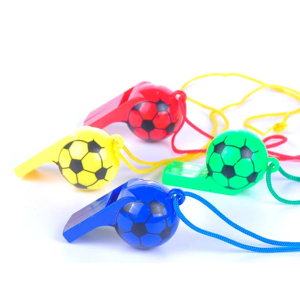1БР случаен цвят Гореща разпродажба мини-свирка за черлидинга детски подаръци Пластмасов мултифункционален с въже, детски футболен свирка за ръгби Изображение 5