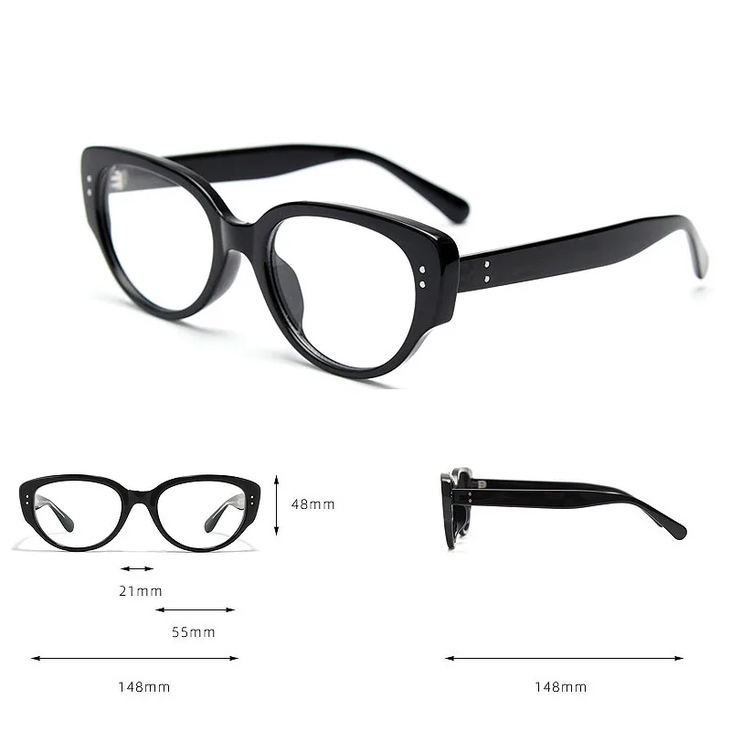 Модни Очила За Късогледство със Защита от Синя Светлина, Очила с Кошачьими Уши, Рамки за КОМПЮТРИ, Оптични Очила за Късогледство, Предписани Очила с Диоптриями от 0 до -4,0 Изображение 5